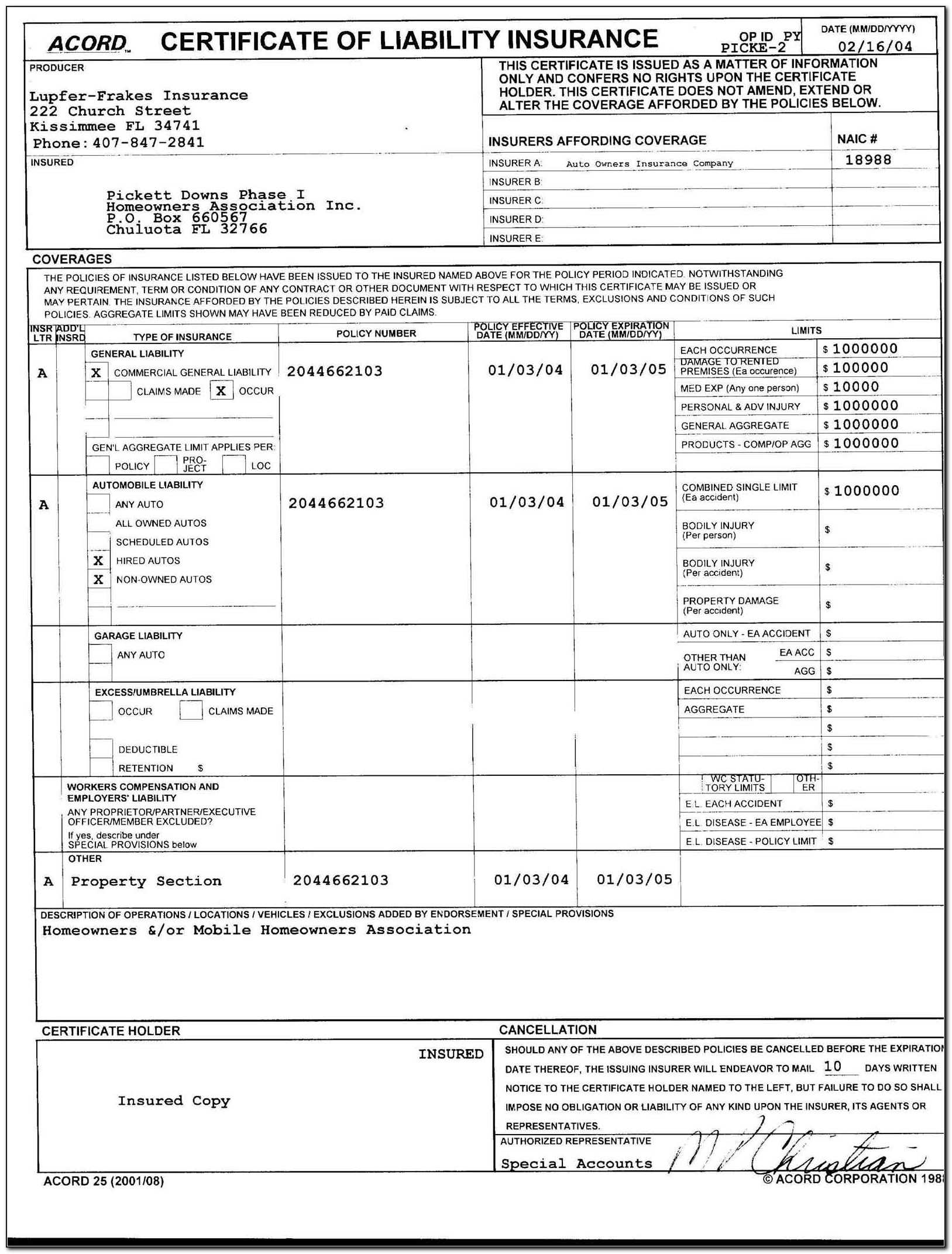 Acord Insurance Form Explanation – Form : Resume Examples Inside Acord Insurance Certificate Template