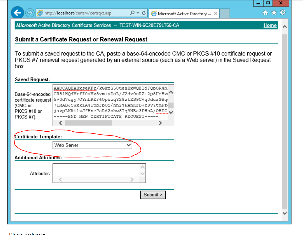 Ad Certificate Services - The Combobox To Select Template Is Intended For Active Directory Certificate Templates