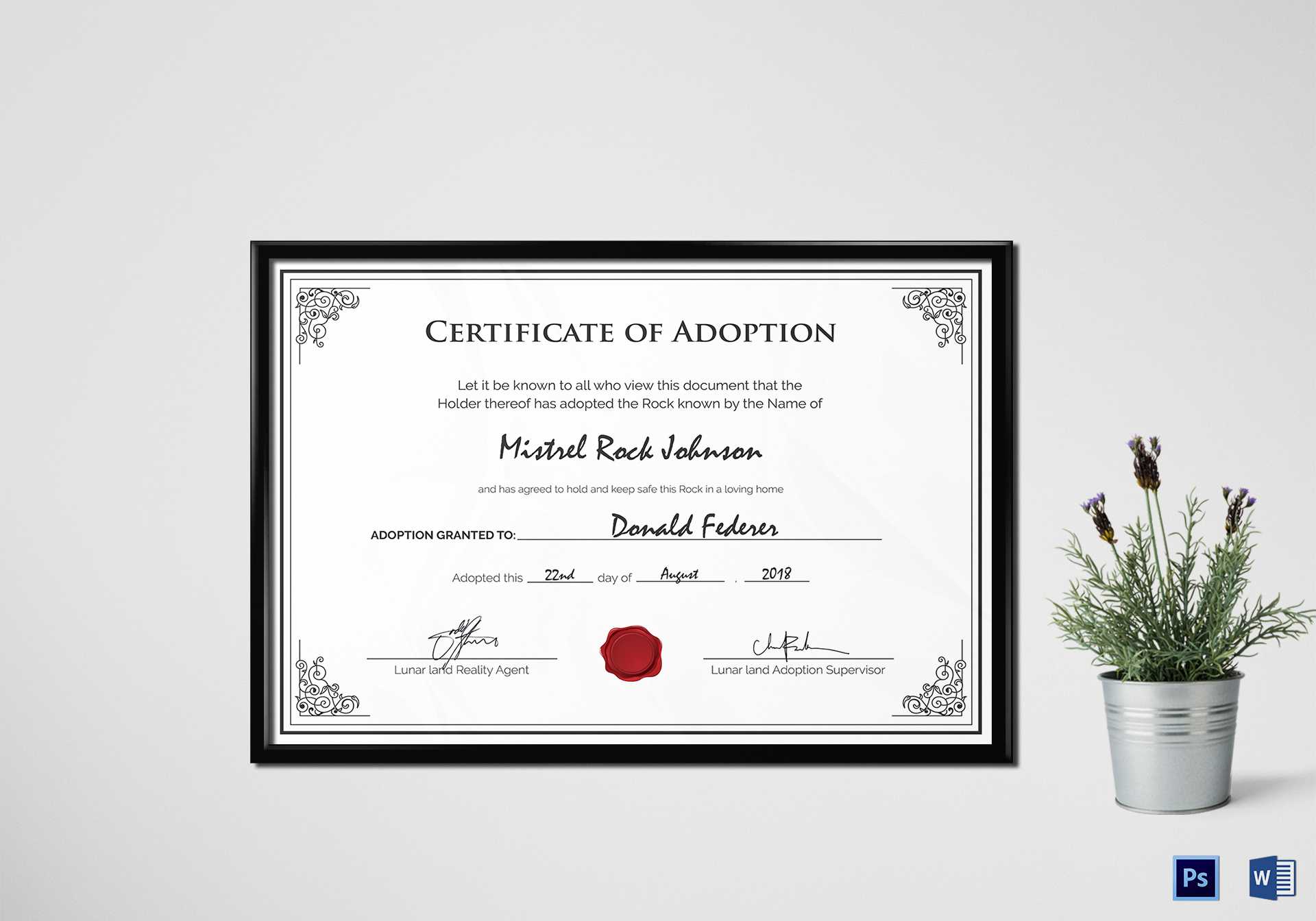 Adoption Birth Certificate Template Regarding Birth Certificate Templates For Word