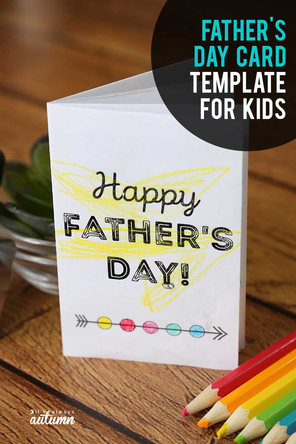 Adorable Printable Father's Day Card For Kids To Color Intended For Fathers Day Card Template