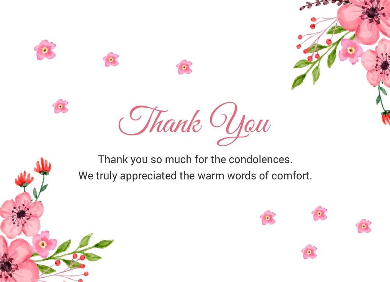 After The Funeral – Thank You Notes – Quincy, Il Funeral Pertaining To Sympathy Thank You Card Template