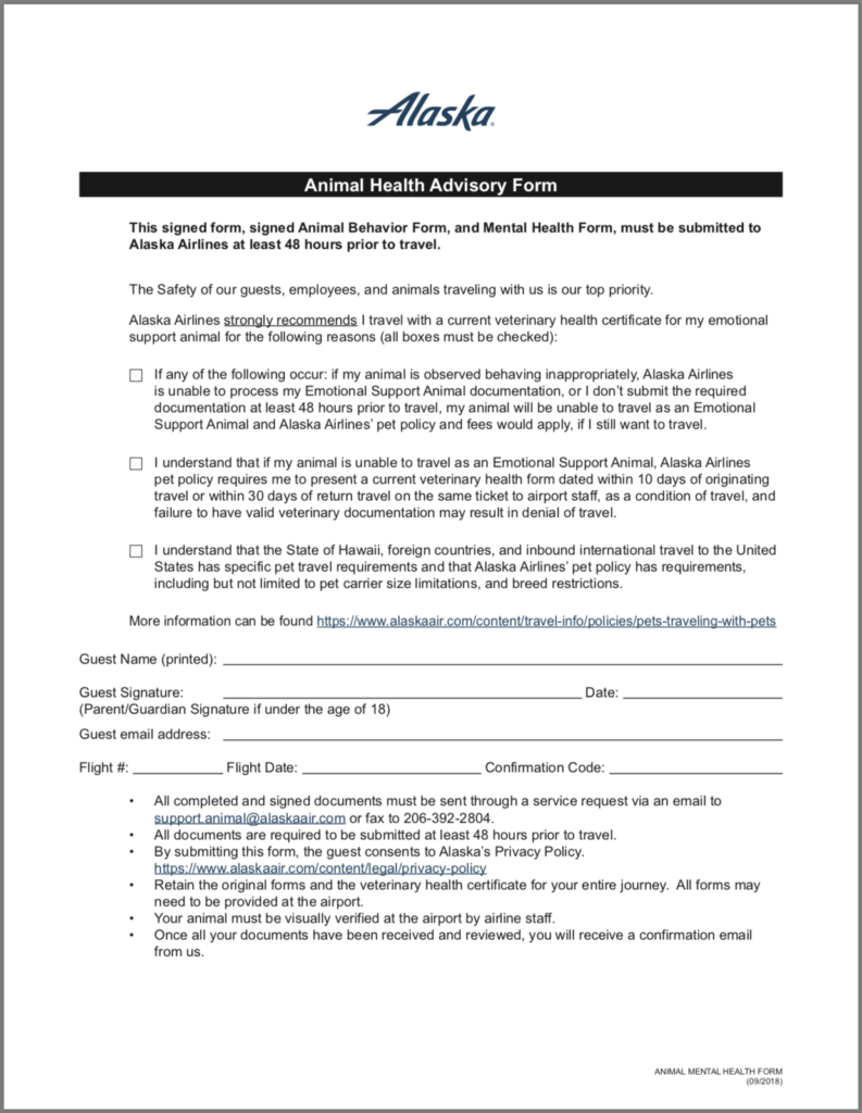 Airline Requirements For Traveling With An Emotional Support Throughout Fit To Fly Certificate Template