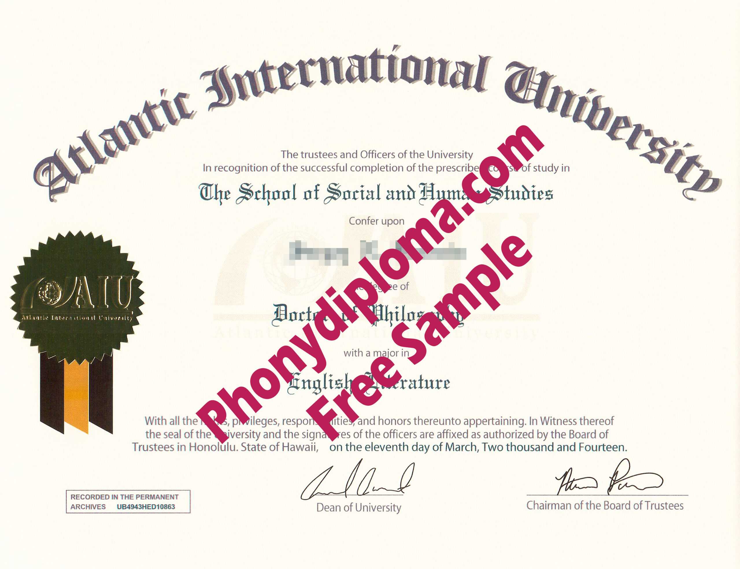 All Fake Diploma Samples In Usa – Phonydiploma For College Graduation Certificate Template