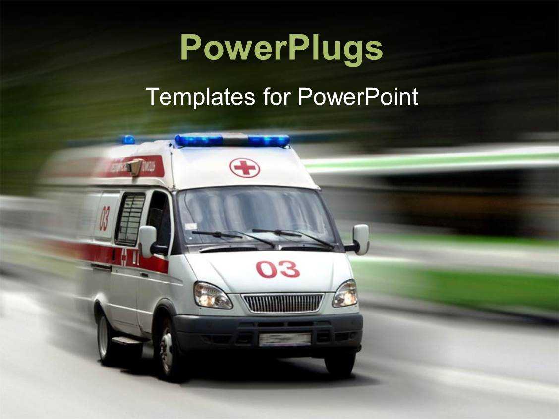 Ambulance Powerpoint Templates W/ Ambulance Themed Backgrounds In Ambulance Powerpoint Template