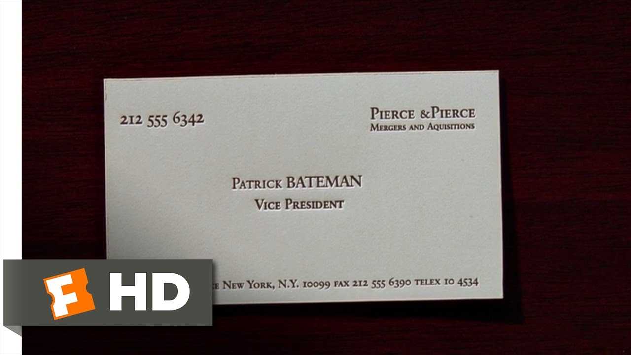 American Psycho (2/12) Movie Clip – Business Cards (2000) Hd Intended For Paul Allen Business Card Template