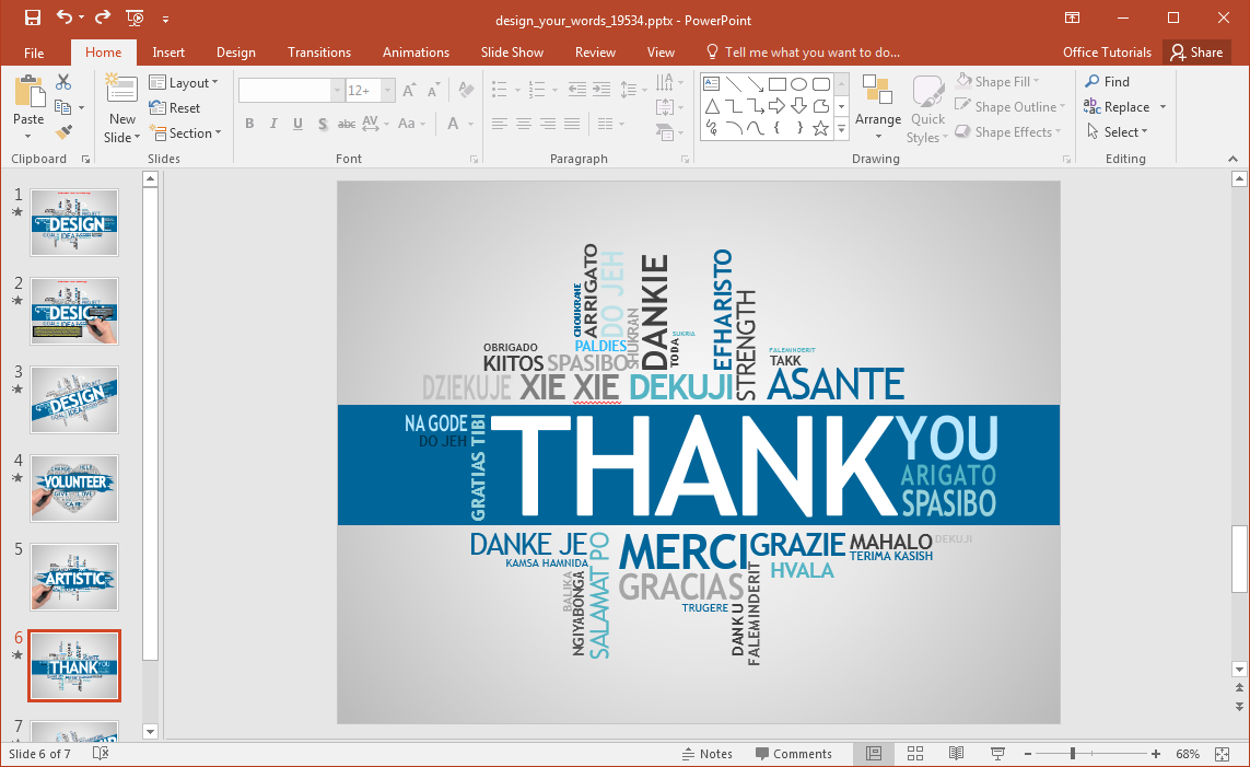 Animated Design Your Words Powerpoint Template With How To Design A Powerpoint Template