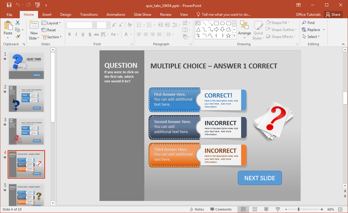 Animated Powerpoint Quiz Template For Conducting Quizzes Within Trivia Powerpoint Template