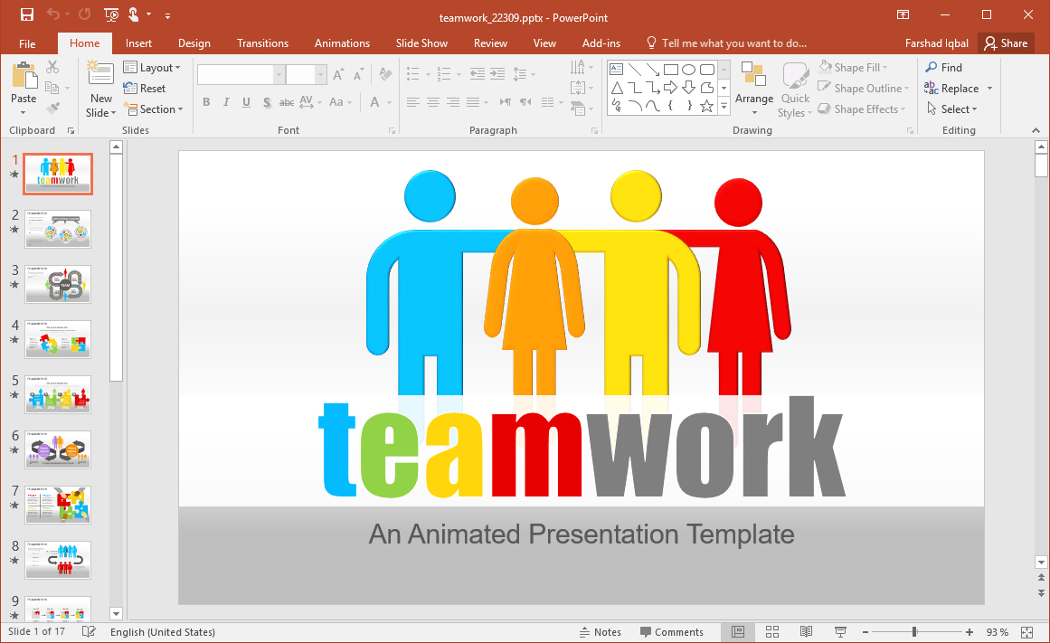 Animated Teamwork Powerpoint Template Within Replace Powerpoint Template