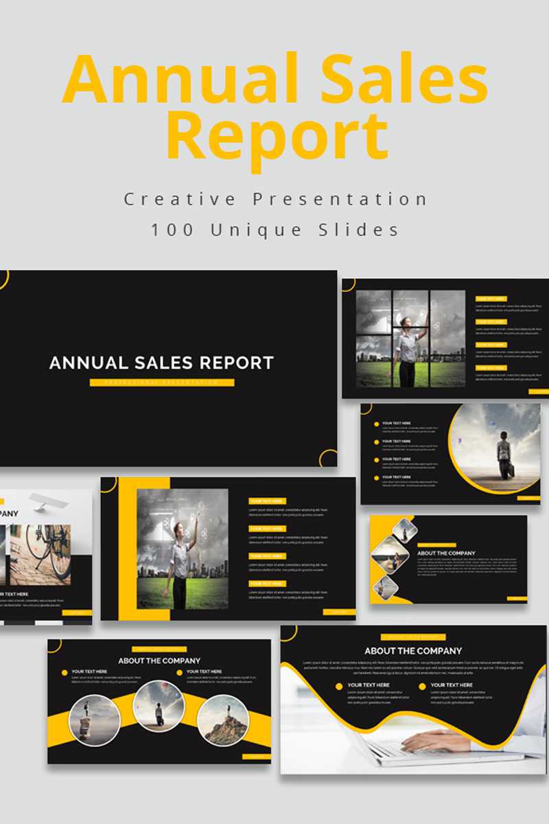 Annual Sales Report Powerpoint Template Intended For Sales Report Template Powerpoint