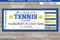 Any Occasion Tennis Gift Tickets pertaining to Tennis Gift Certificate Template