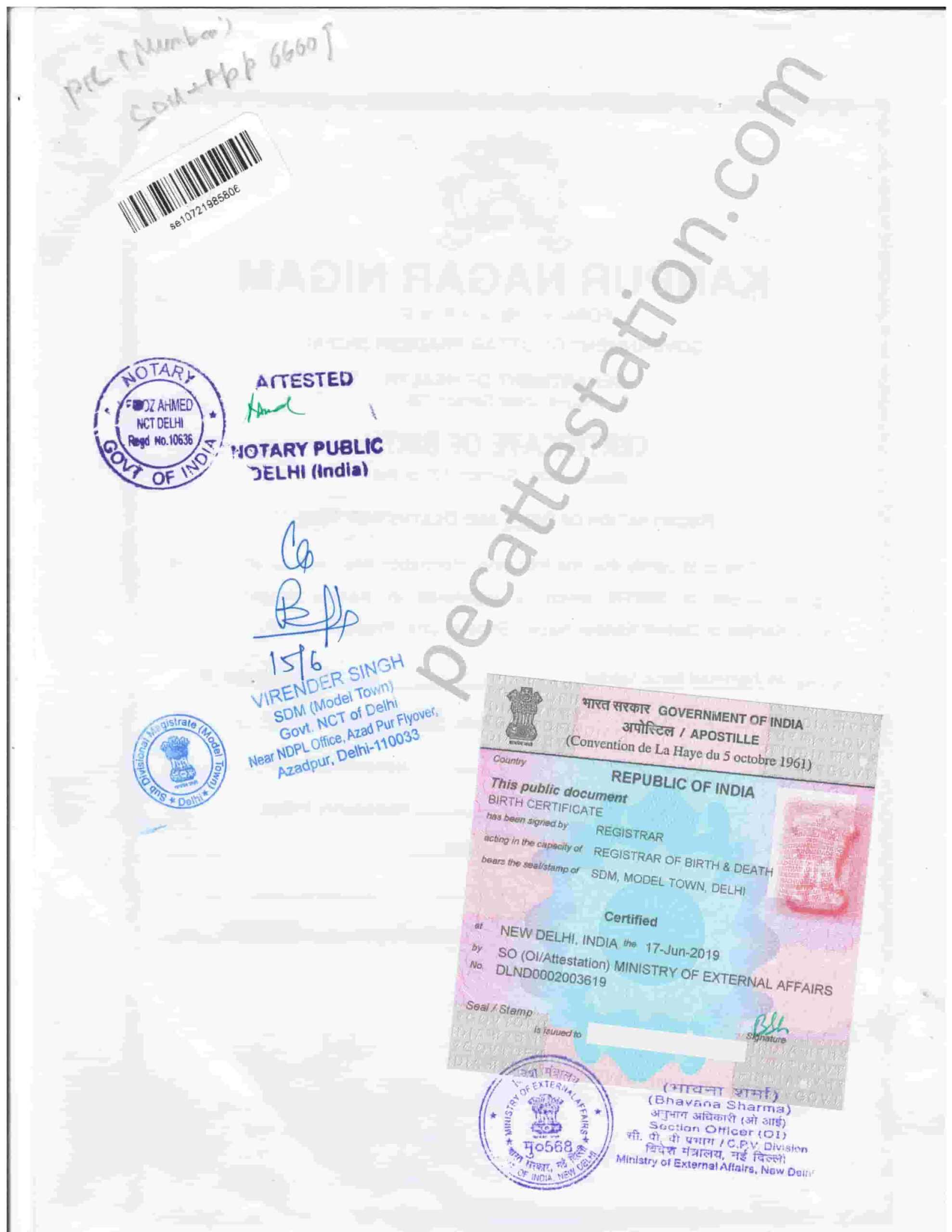 Apostille In India | Apostille Attestation [Complete Guide Within Build A Bear Birth Certificate Template