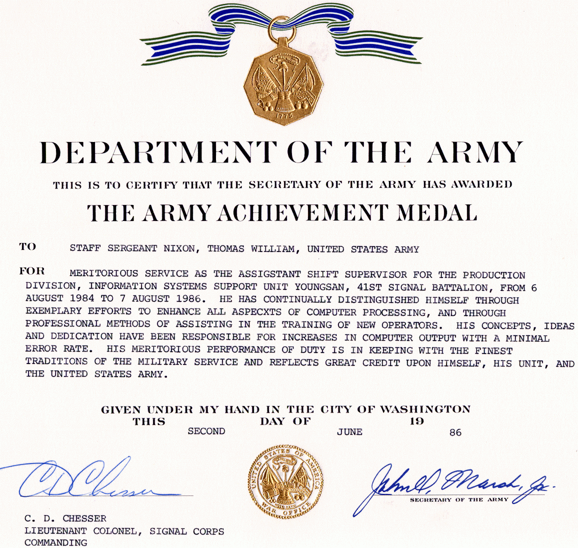 Army Achievement Medal Inside Army Certificate Of Achievement Template