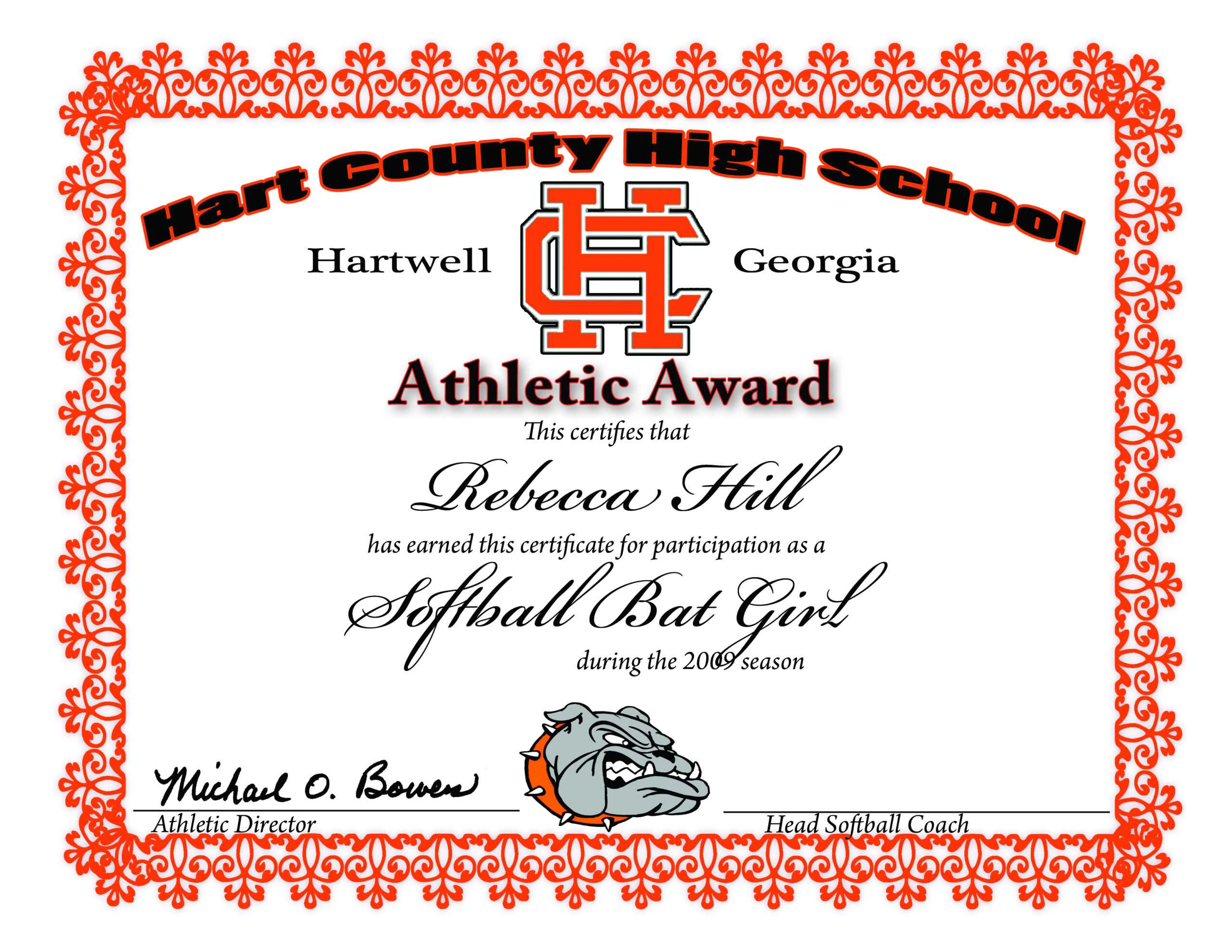 Athletic Award Certificate Templates – Cucca With Regard To Athletic Certificate Template