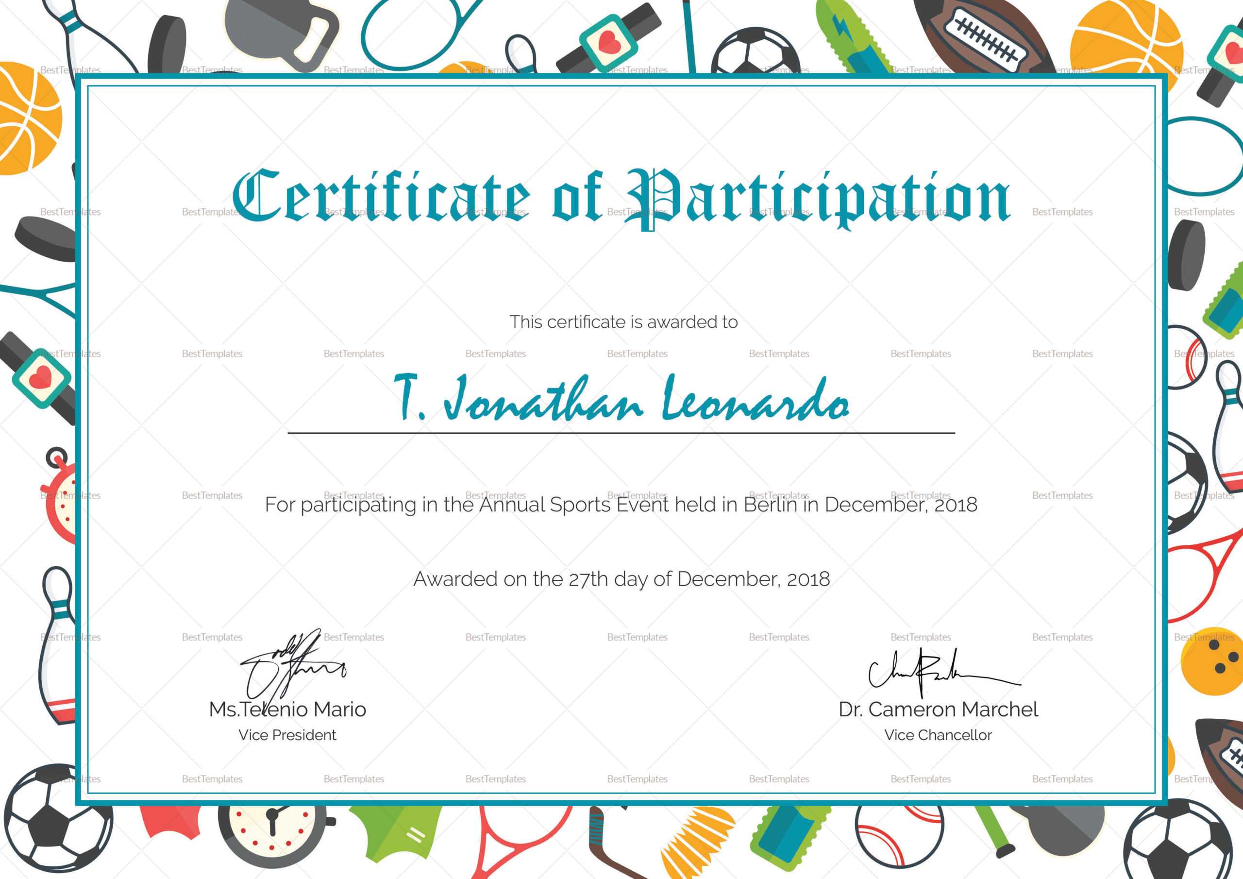 Athletic Certificate Template – Beyti.refinedtraveler.co Throughout Rugby League Certificate Templates
