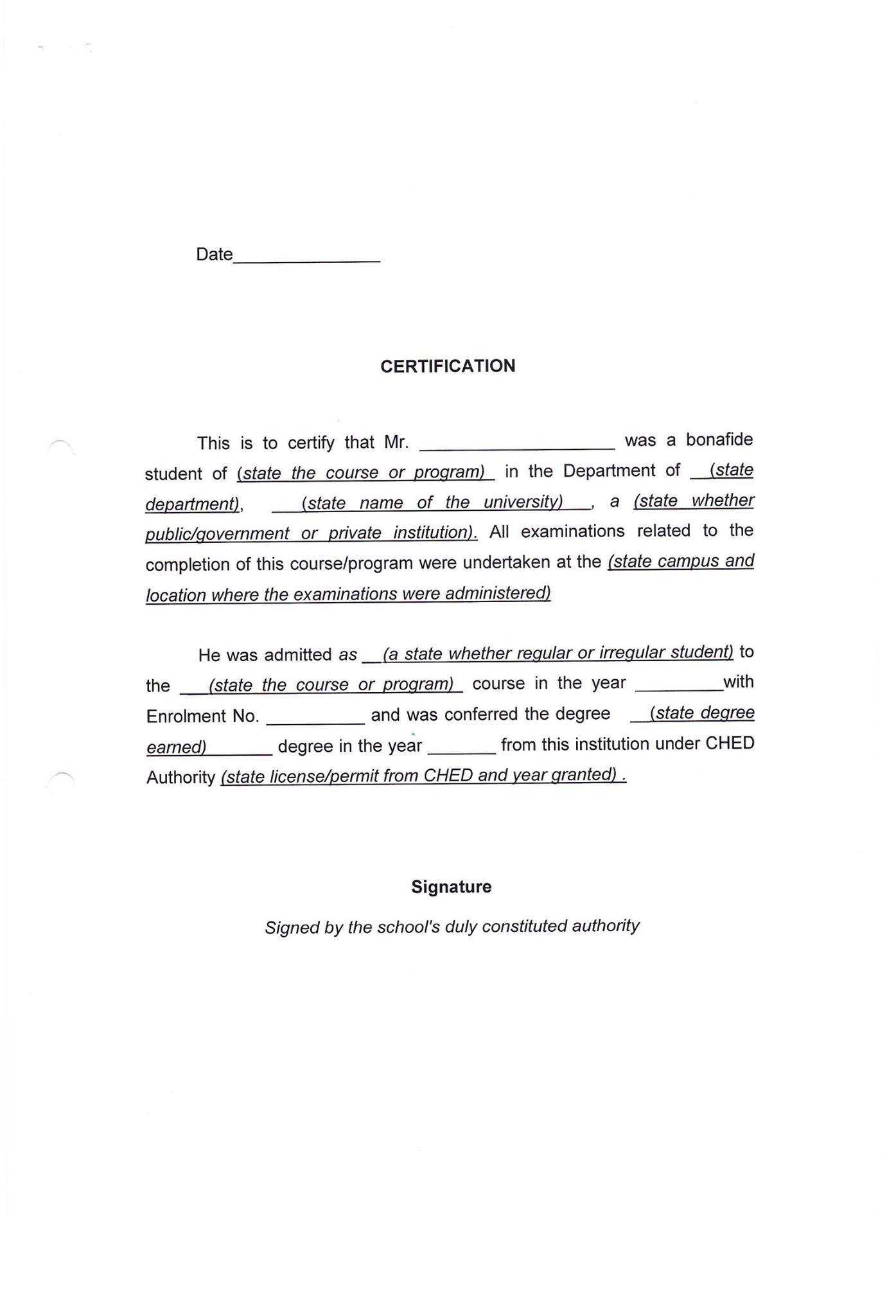 Authentication And Notarials For Certificate Of Appearance Template