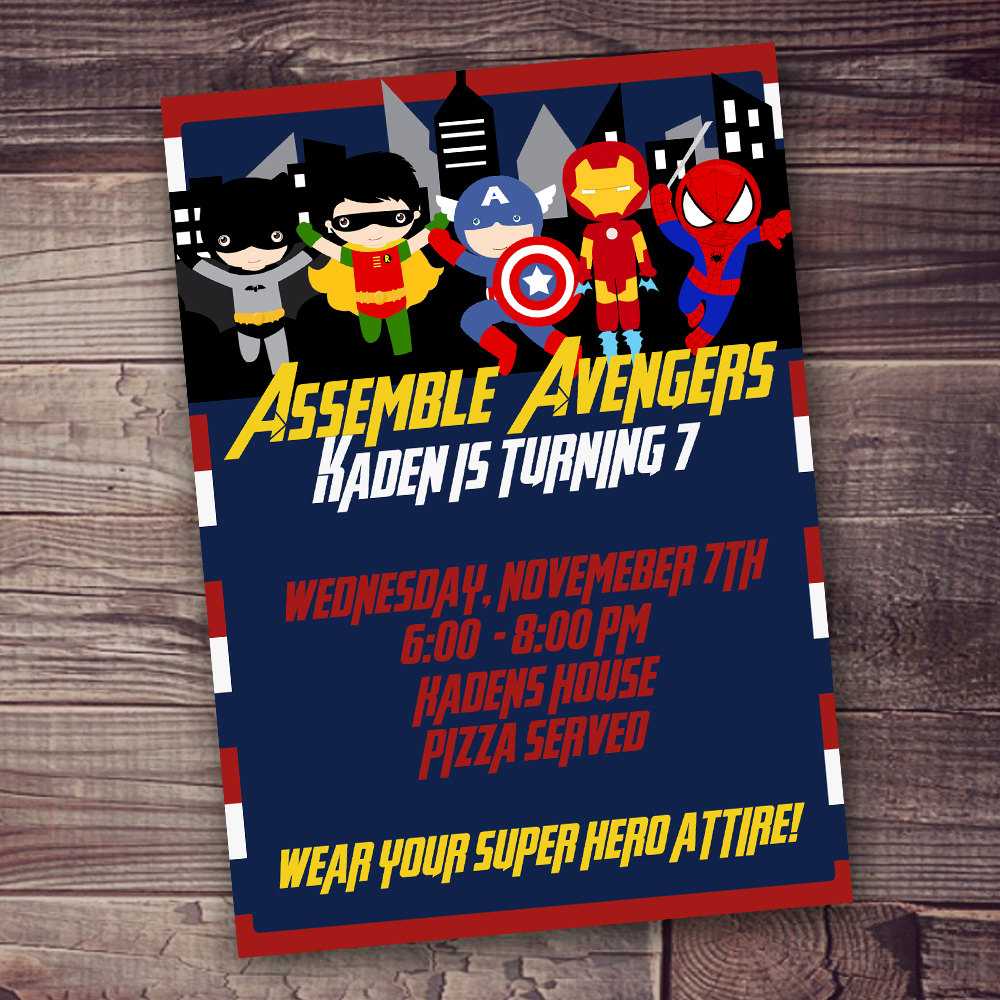 Avengers Birthday Card Template ] – Avengers Birthday Party With Superhero Birthday Card Template