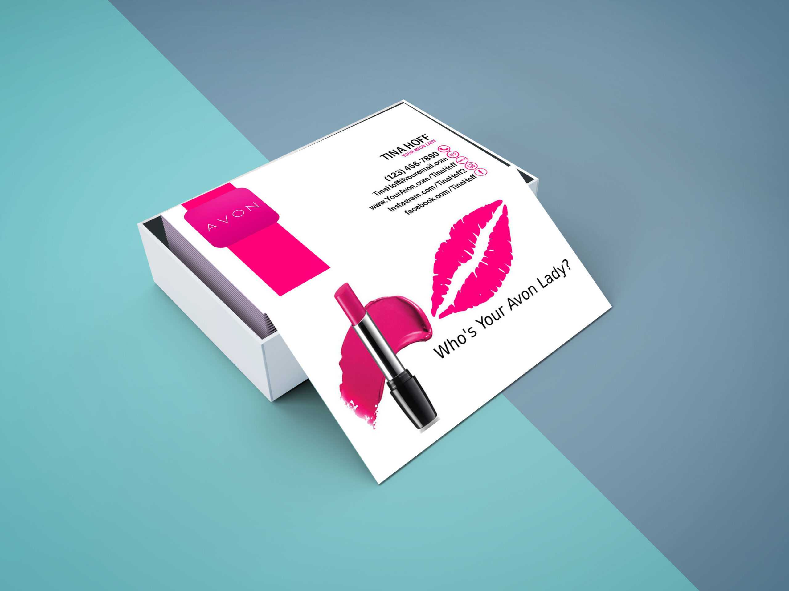 Avon Business Card – Digital File Or Printed – Free Shipping With Advocare Business Card Template