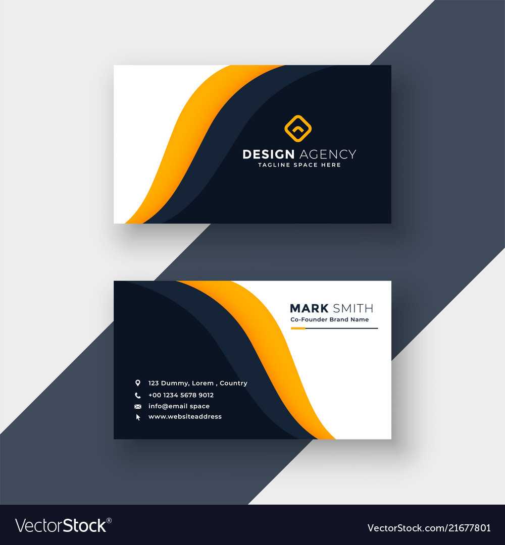 Awesome Yellow Business Card Template Inside Visiting Card Illustrator Templates Download