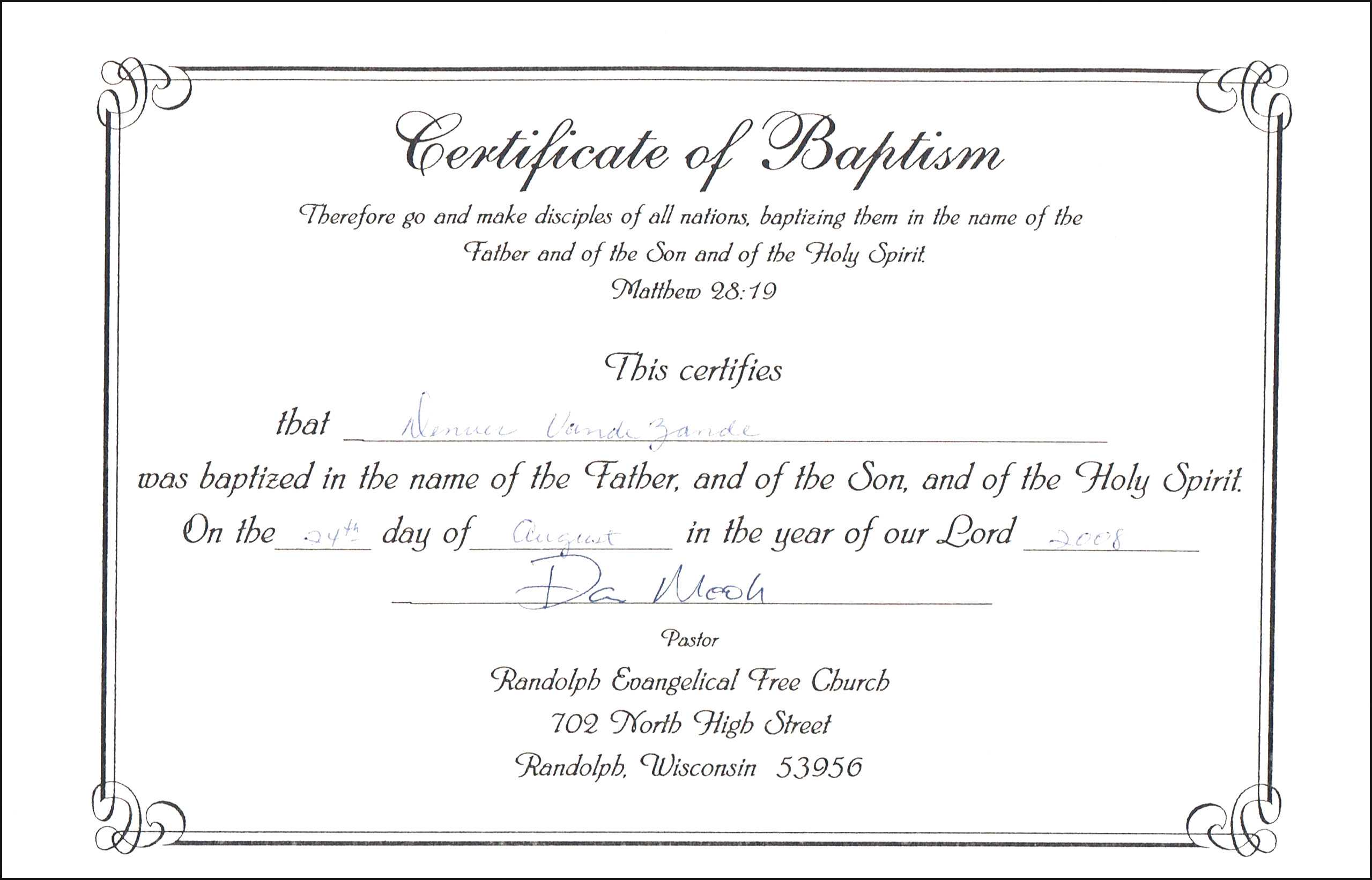 B23416 Certificate Of Baptism Template | Wiring Resources Intended For Baptism Certificate Template Word
