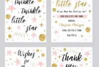 Baby Shower Girl Templates Twinkle Twinkle Little Star Text with regard to Template For Baby Shower Thank You Cards