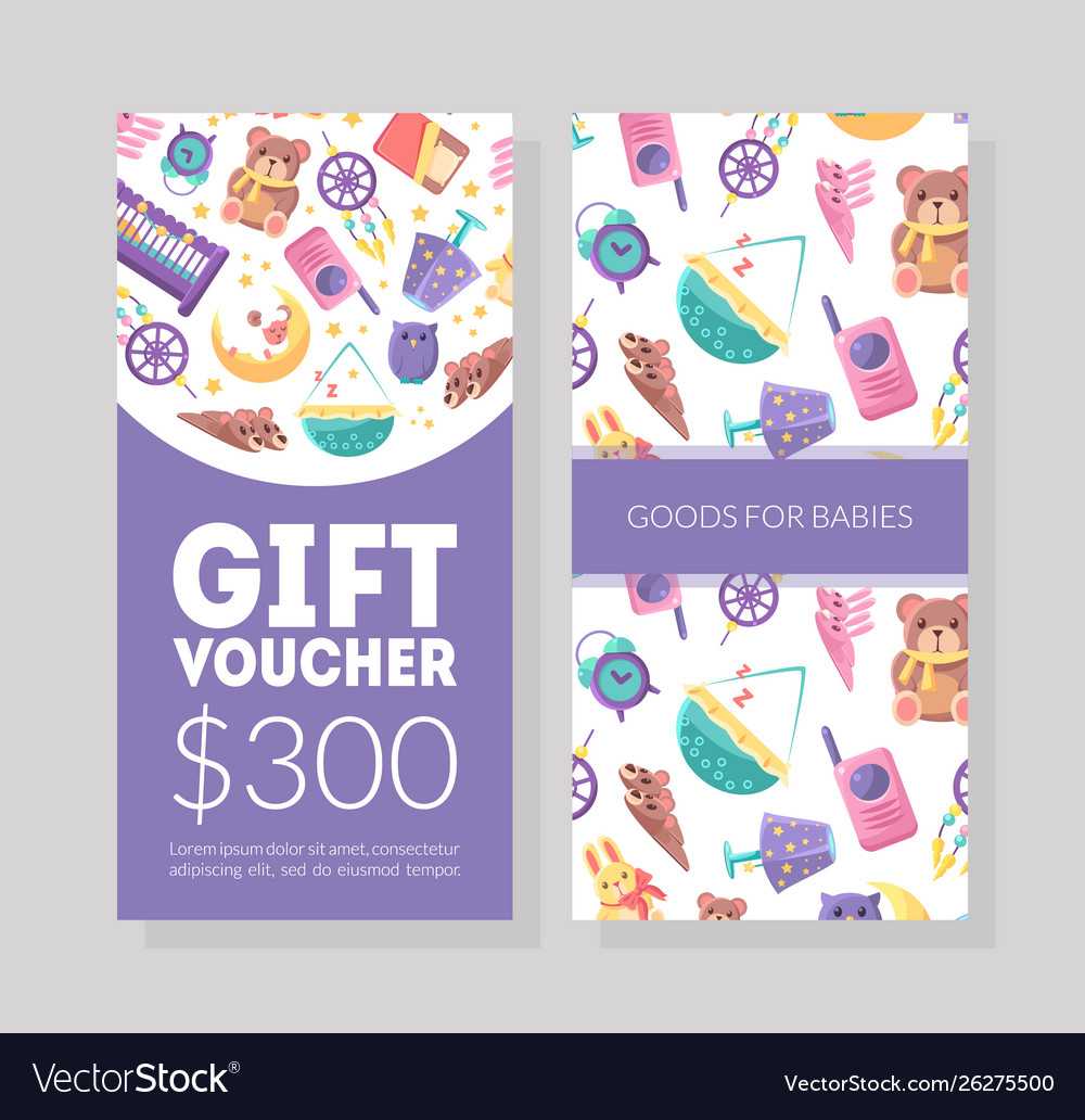 Bagoods Gift Voucher Template Kids Store With Kids Gift Certificate Template