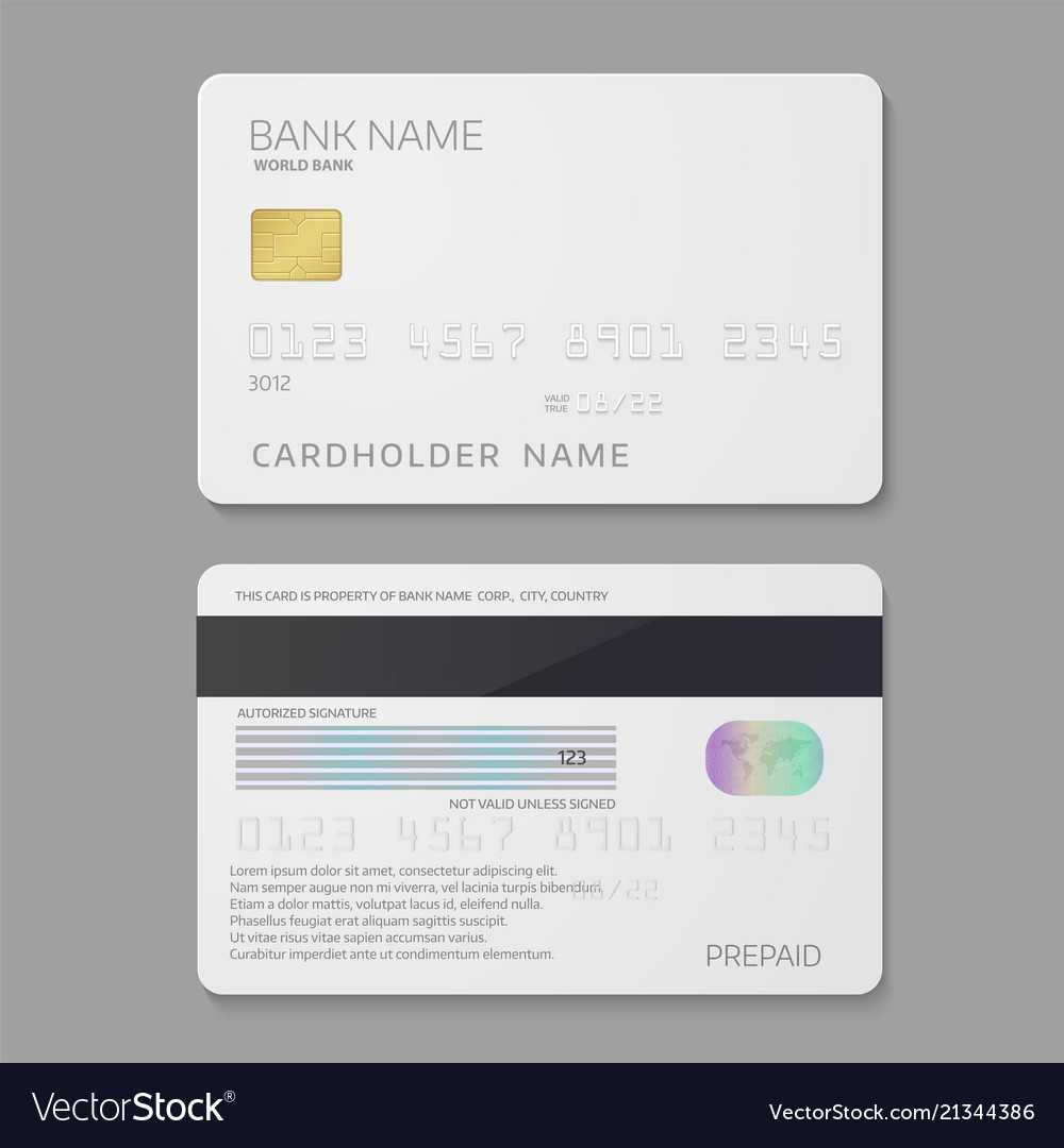 Bank Credit Card Template In Credit Card Templates For Sale