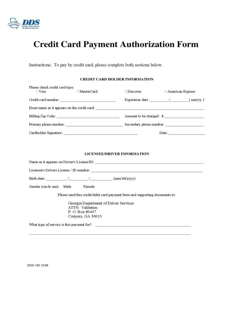 Banking Forms – 75 Free Templates In Pdf, Word, Excel Download In Credit Card Authorization Form Template Word