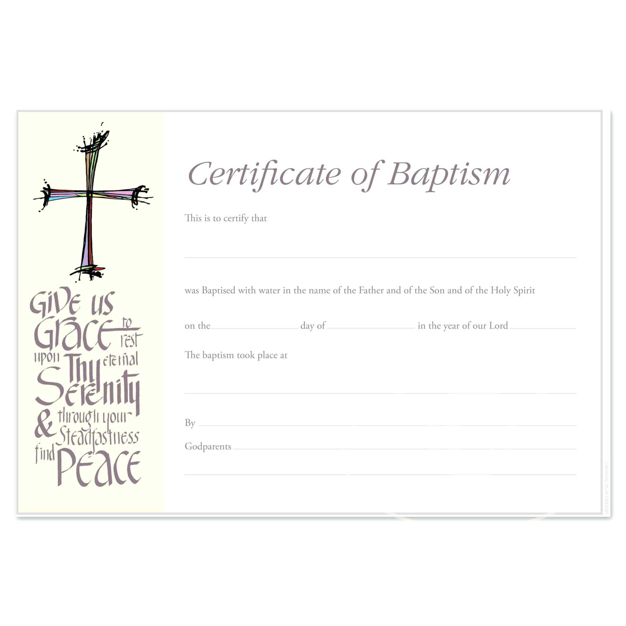 Baptism Certificate Template Word – Heartwork in Christian Baptism