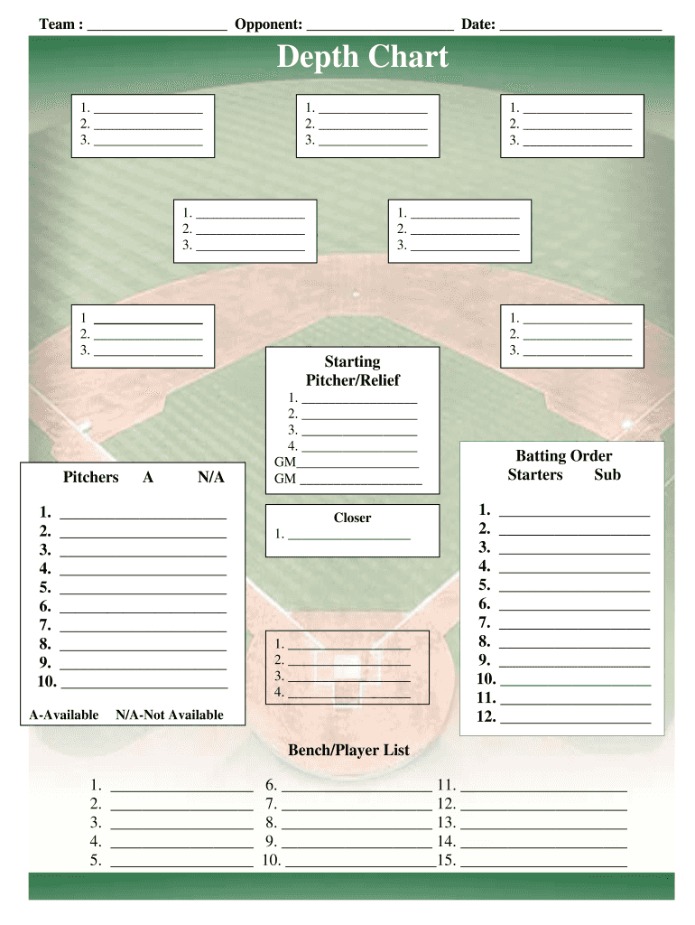 Baseball Depth Chart Pdf – Vatan.vtngcf Within Free Baseball Lineup Card Template