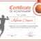 Basketball Award Achievement Certificate Template In Basketball Certificate Template