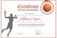 Basketball Award Achievement Certificate Template within Sports Award Certificate Template Word