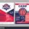 Basketball Camp Posters Flyer Basketball Ball Stock Vector In Basketball Camp Brochure Template