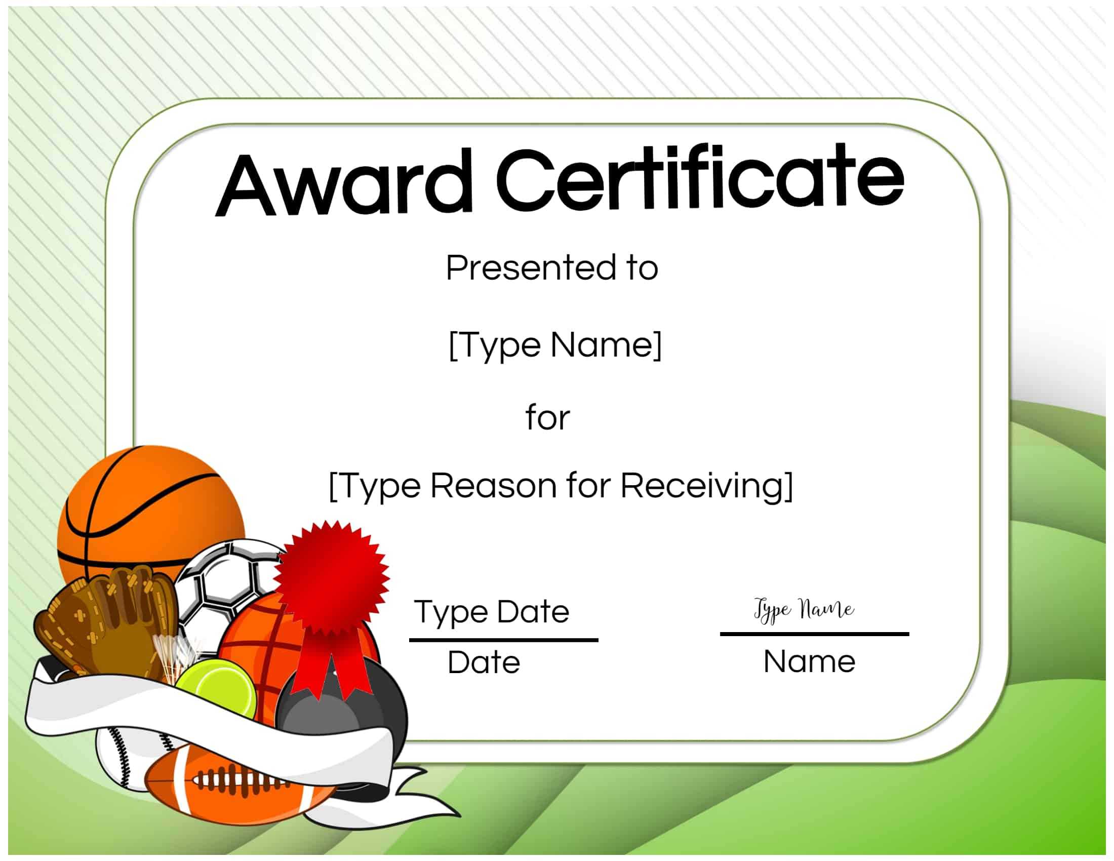 Basketball Certificates For Sports Award Certificate Template Word