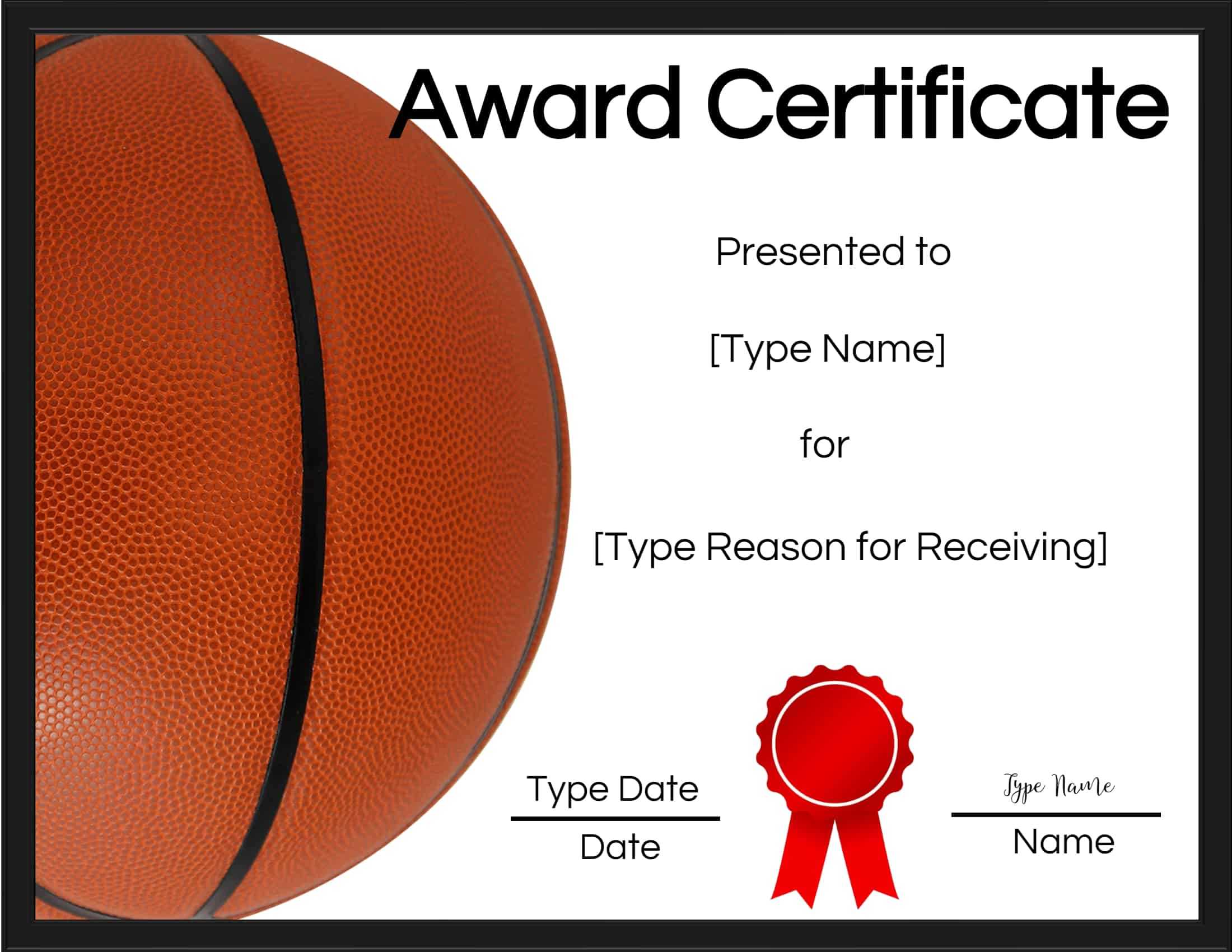 Basketball Certificates Within Basketball Certificate Template