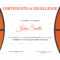 Basketball Excellence Award Certificate Template Regarding Basketball Certificate Template