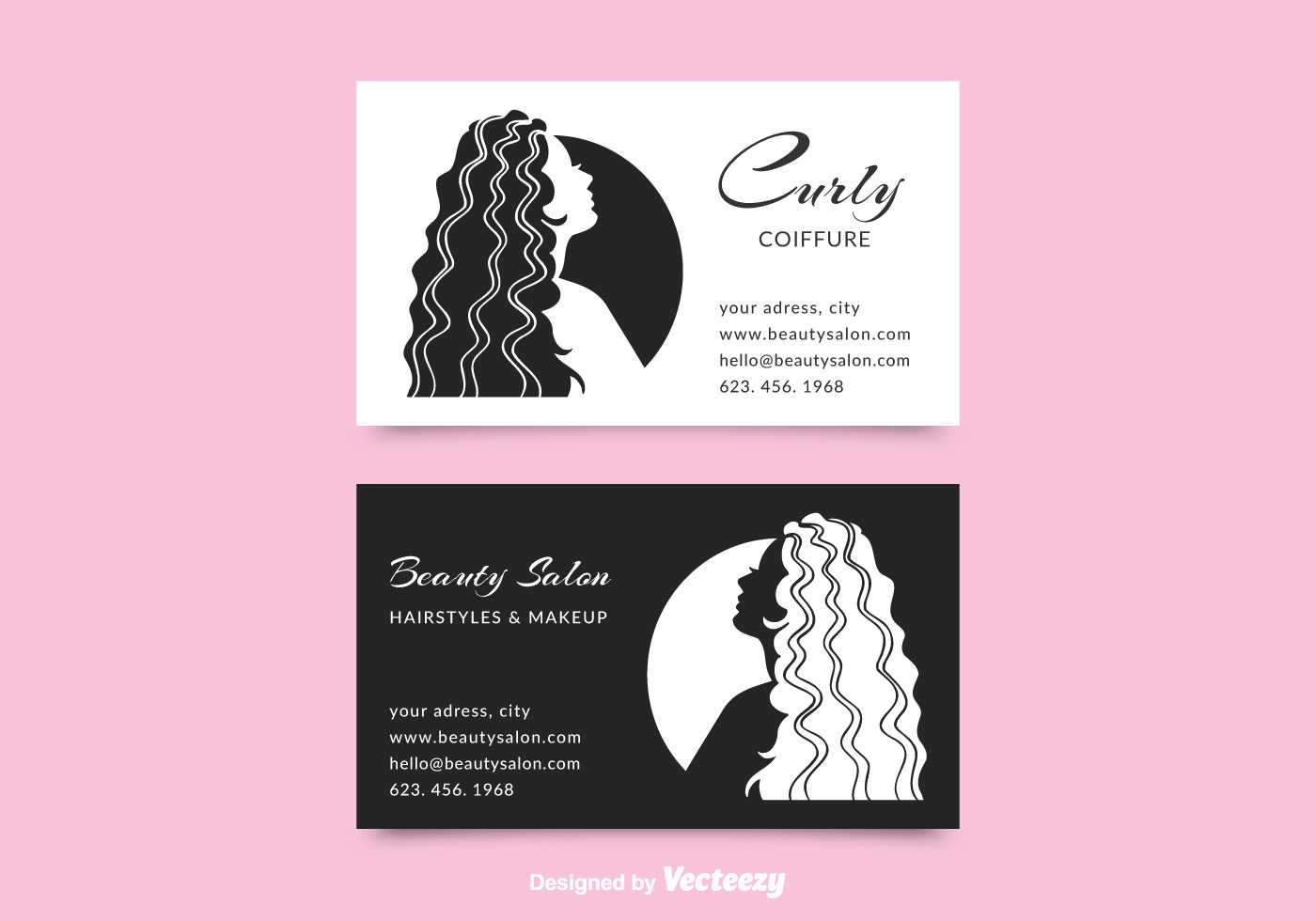 Beauty Salon Business Card Free Vector Art – (37 Free Downloads) For Hairdresser Business Card Templates Free