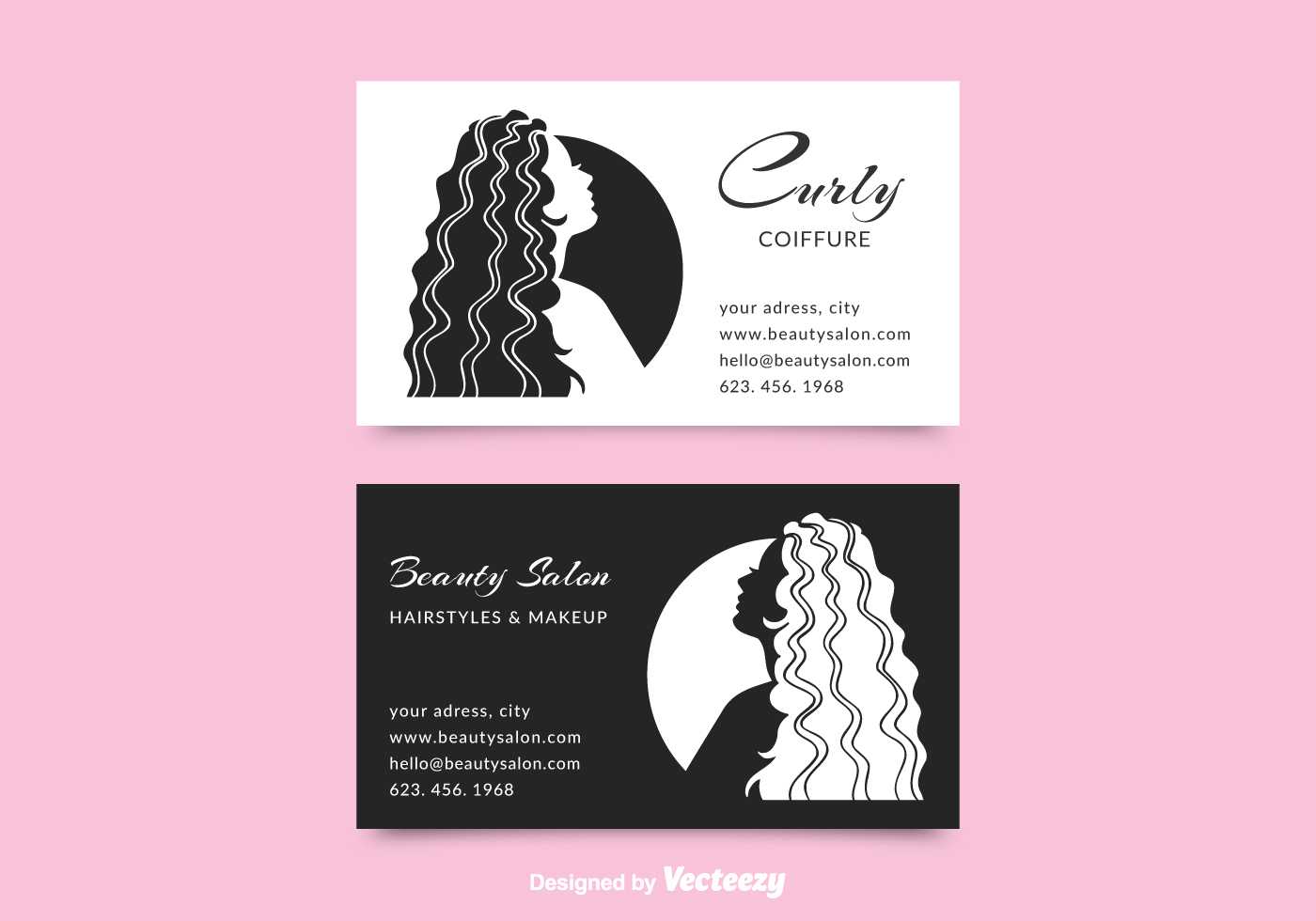 Beauty Salon Business Card Free Vector Art – (37 Free Downloads) With Regard To Hair Salon Business Card Template