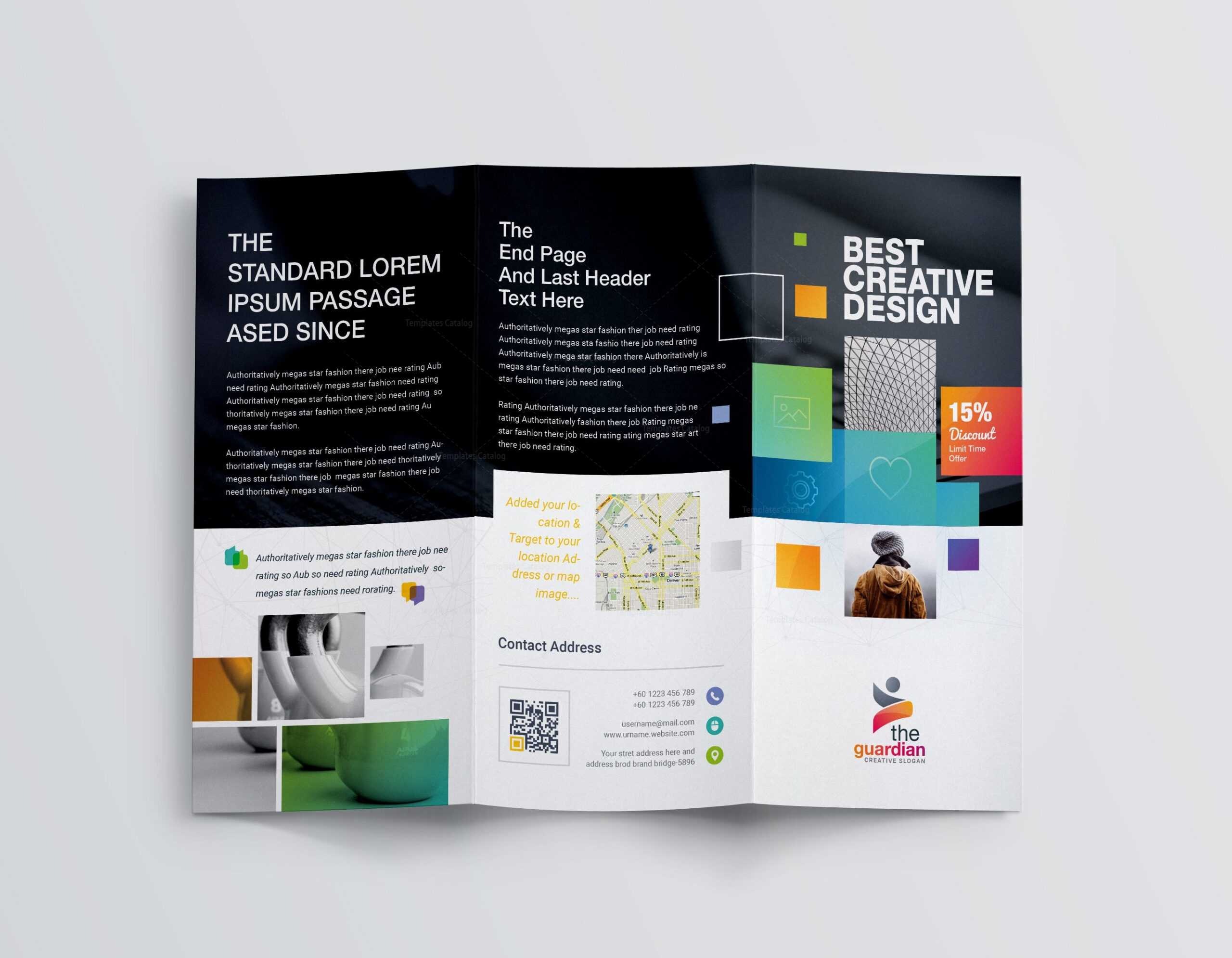 Best Creative Corporate Tri Fold Brochure Template 001211 Pertaining To Brochure Psd Template 3 Fold