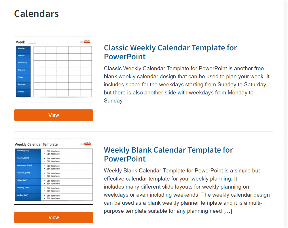 Best Free Powerpoint Calendar Templates On The For Microsoft