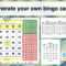 Bingo Card Generator Excel Tutorial For Blank Bingo Card Template Microsoft Word