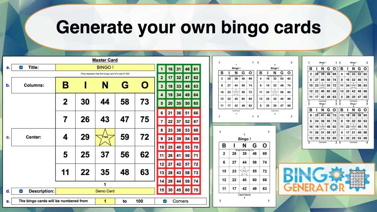 Bingo Card Generator Excel Tutorial For Blank Bingo Card Template Microsoft Word