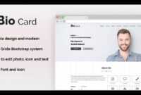 Biocard - Personal Portfolio Psd Template | Themeforest inside Bio Card Template