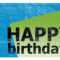 Birthday Card, Scratched Background (Blue, Green, Half Fold) Intended For Half Fold Greeting Card Template Word
