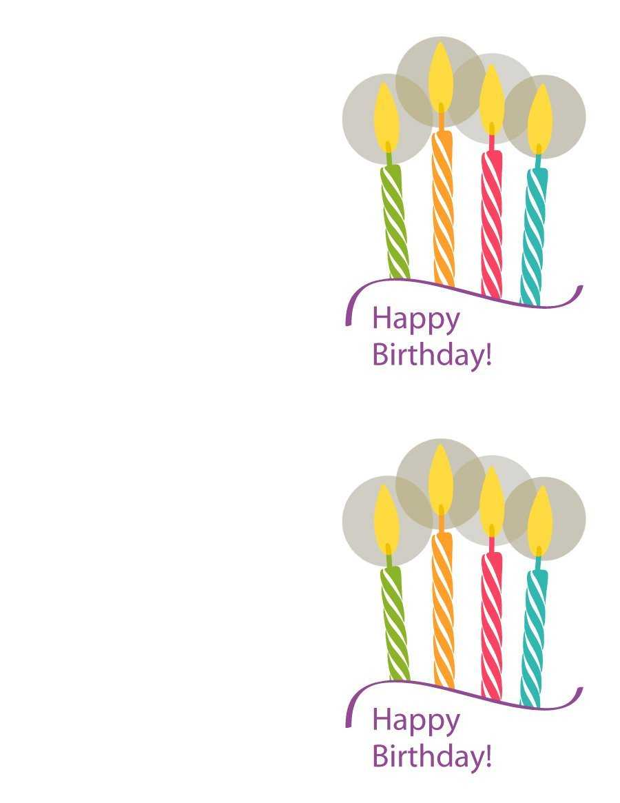 Birthday Card Template Printable – Beyti.refinedtraveler.co For Foldable Birthday Card Template