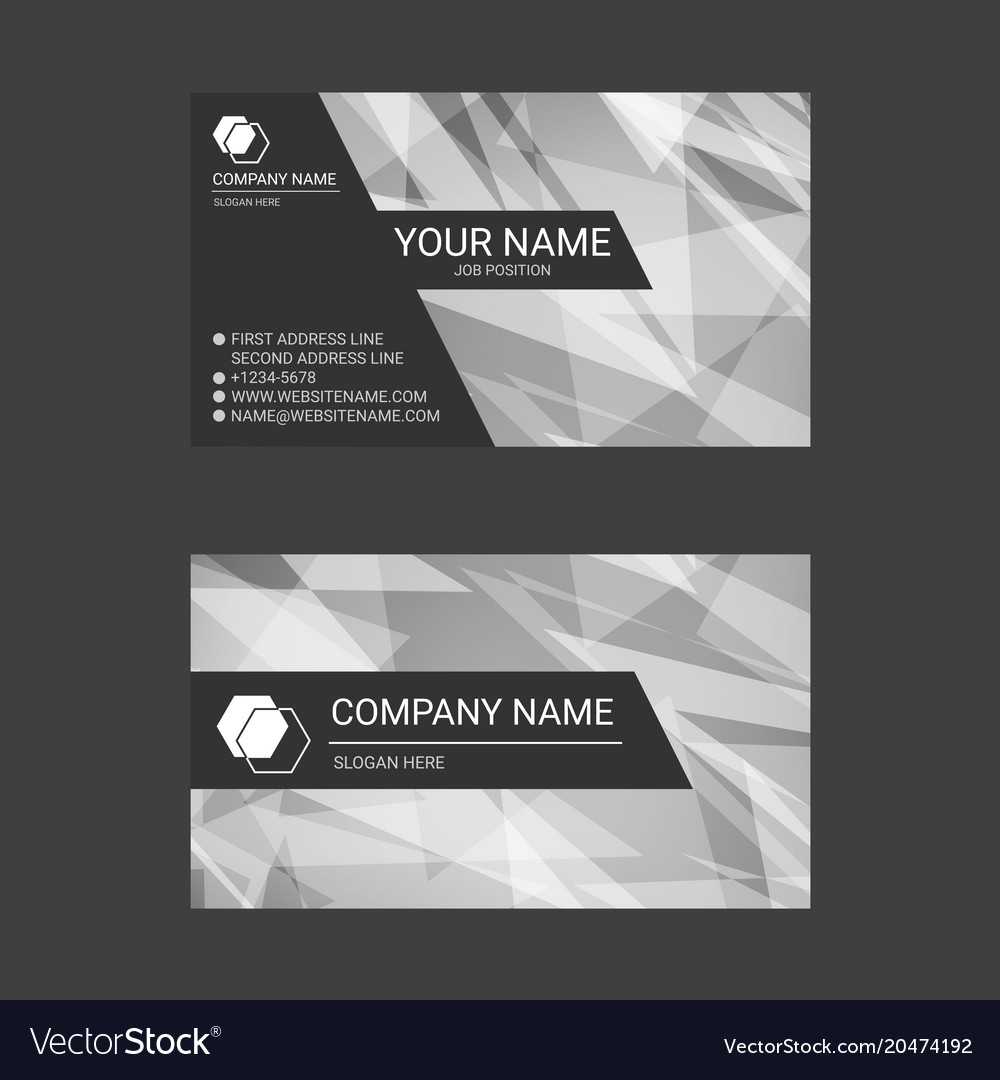 Black And White Abstract Business Card Templates Within Black And White Business Cards Templates Free