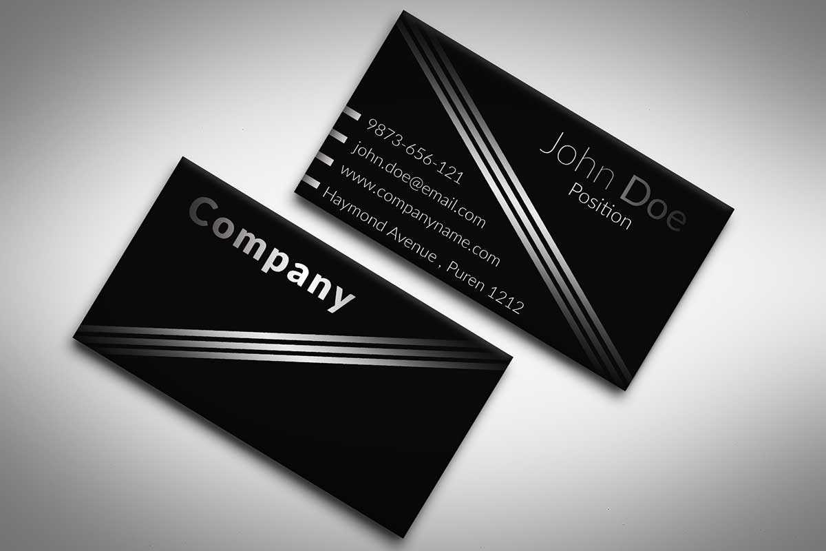 Black And White Business Card Template With Regard To Black And White Business Cards Templates Free