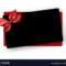 Black Greeting Or Gift Card Template With Red With Regard To Present Card Template