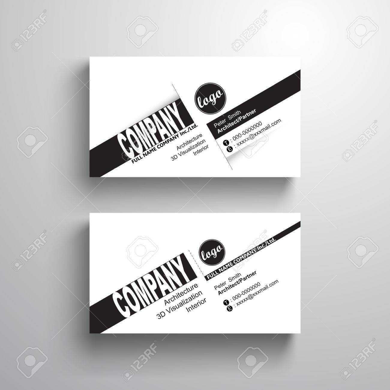 Black White Design Typography Name Card Template, Business Card,.. With Regard To Black And White Business Cards Templates Free