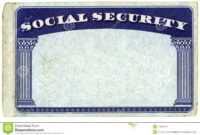 Blank American Social Security Card Stock Photo - Image Of with regard to Ssn Card Template