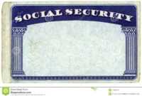 Blank American Social Security Card Stock Photo - Image Of within Blank Social Security Card Template